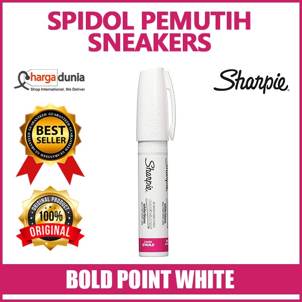 

Sharpie White Bold Spidol Marker Oil-Based Pemutih Sepatu Sneakers