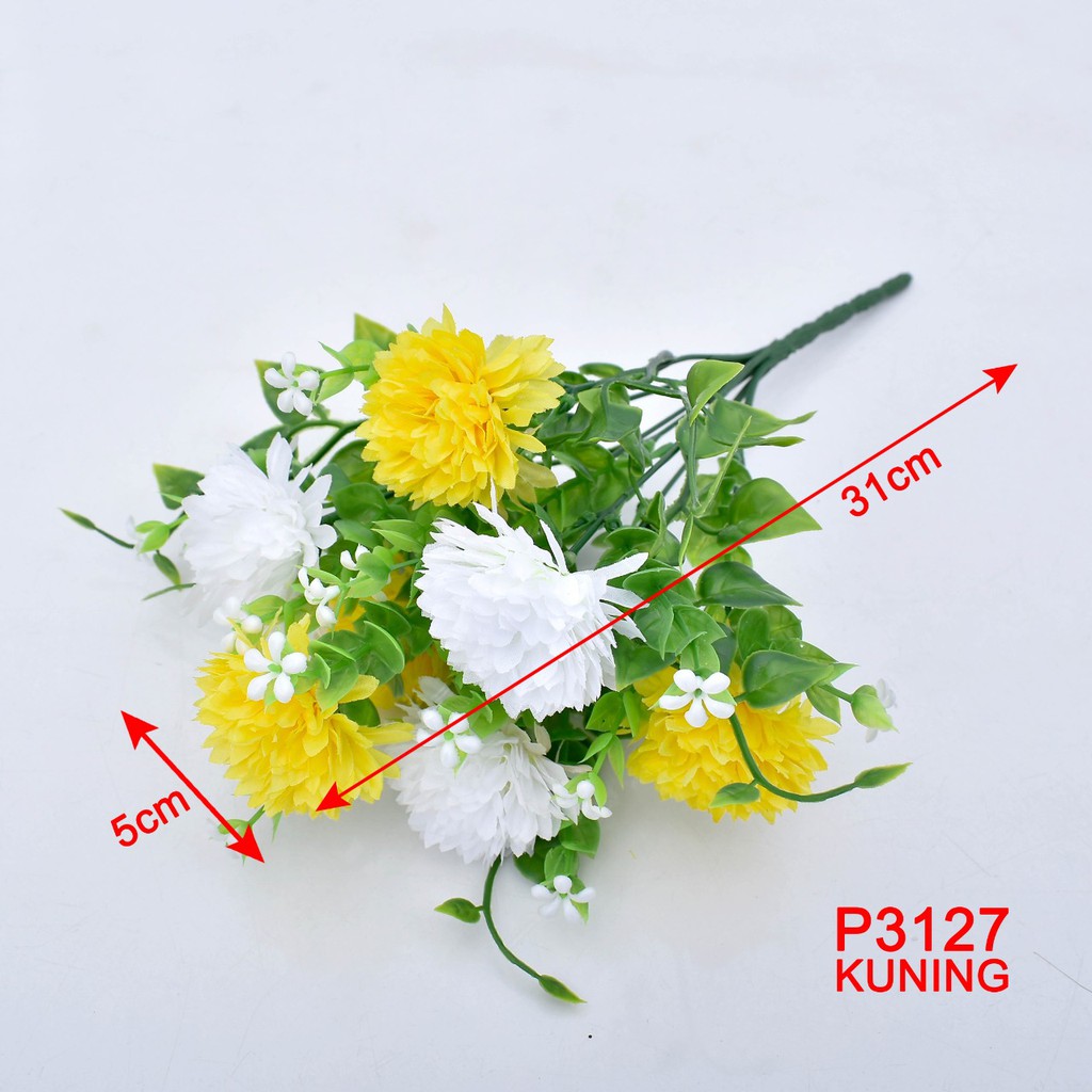 TM99/COD 1 KG BISA 23 PCS BUNGA DEKORASI / BUNGA ARTIFISIAL(1 BUKET 7 KUNTUM BUNGA)P3127-2
