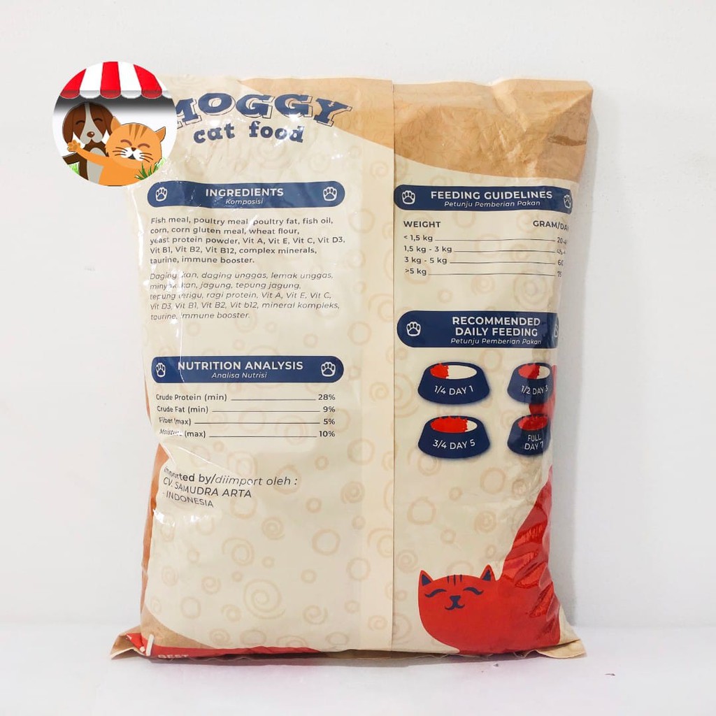 Makanan Kucing MOGGY CAT FOOD 800 GRAM Bisa Untuk Anak Kucing &amp; Kucing Dewasa