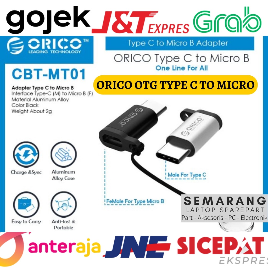 Jual Orico Cbt Mt Otg Type C To Micro Usb Adapter Converter Bagus