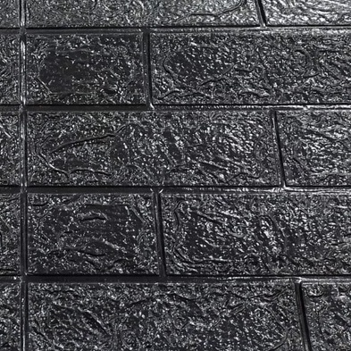 ⭐Gogoland⭐ Wallpaper Dinding Foam 3D / Stiker Wallpaper Dinding Mini Dekorasi / Wallpaper 3D R461-HITAM