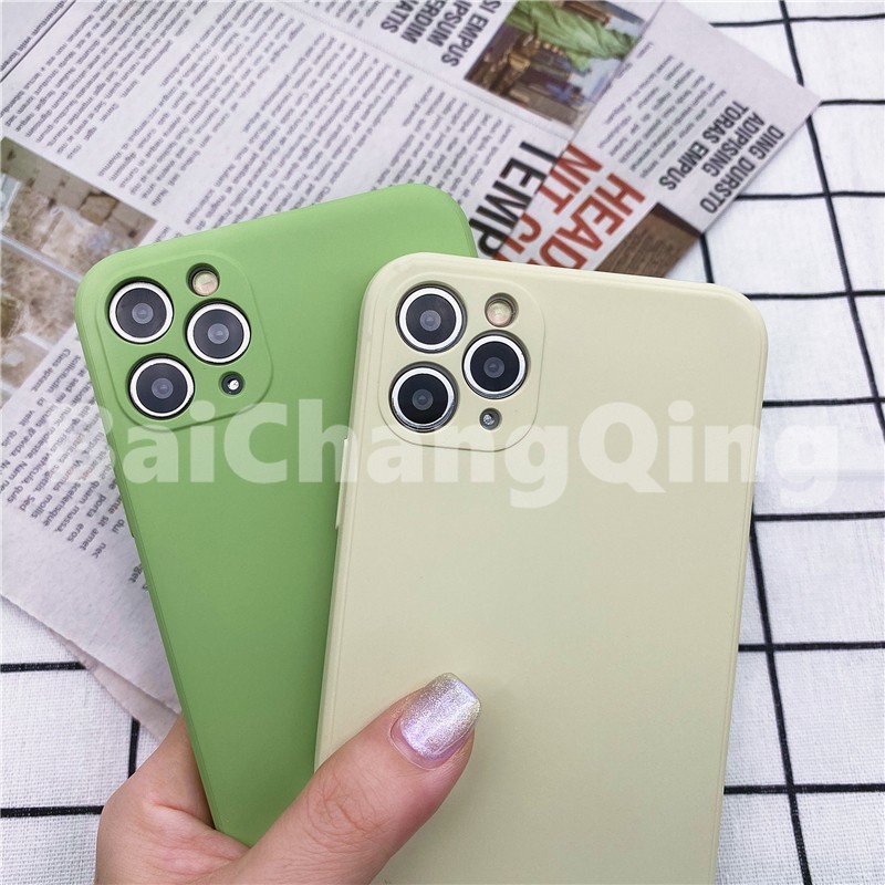 New Luxury Original Square Liquid Silicone Soft Case for IPhone 11 Pro X XR XS Max  SE2020 12 Color Phone Cover