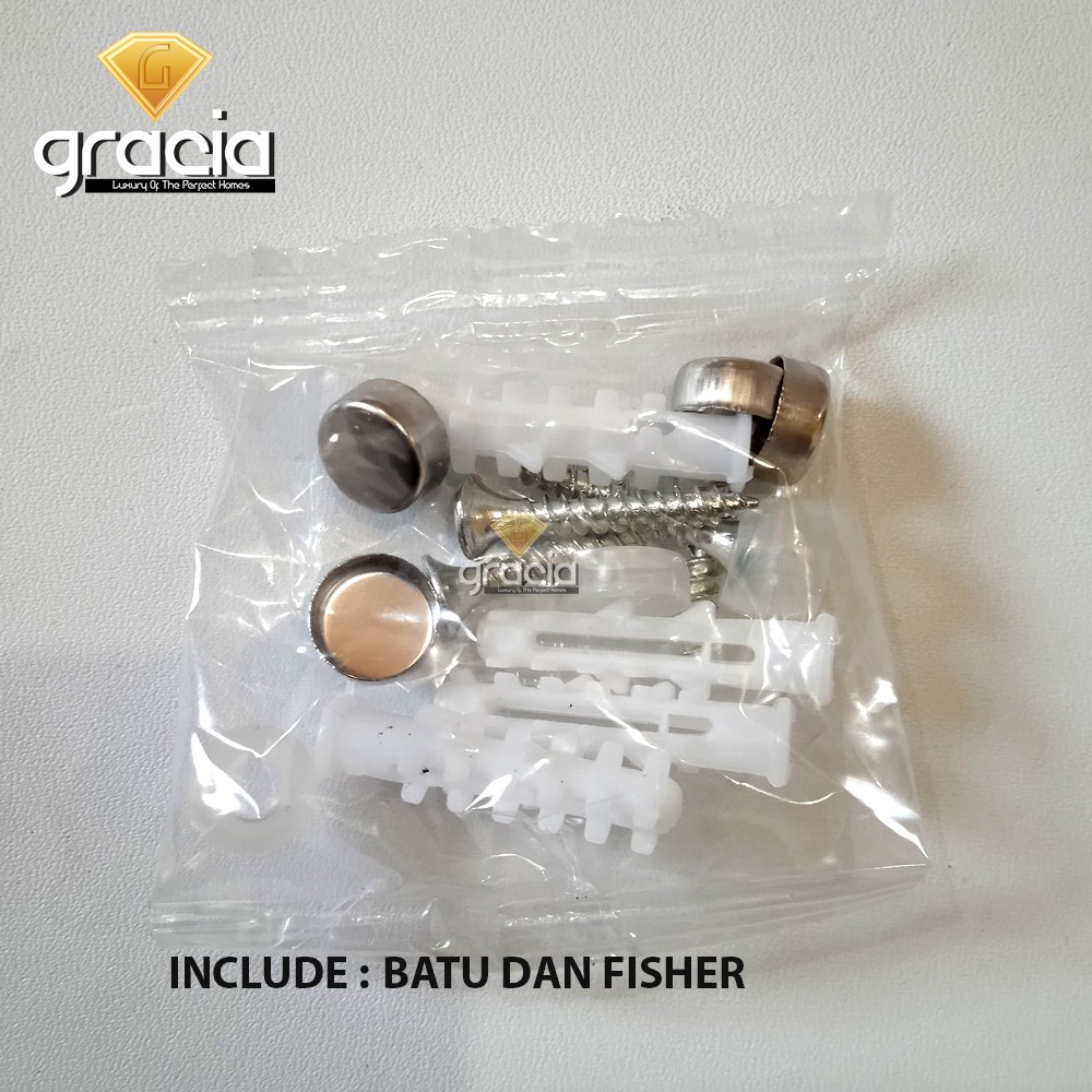 Rak Handuk 2 Baris Dinding Kamar Mandi Chrome Stainless SUS 304