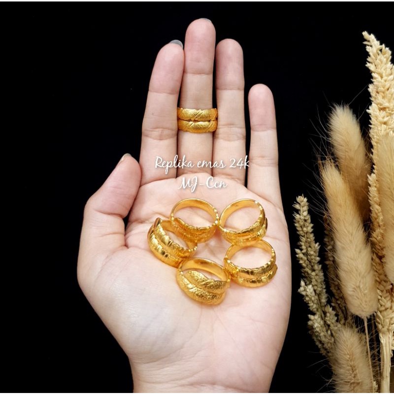 Cincin replika emas 24k-mas penang