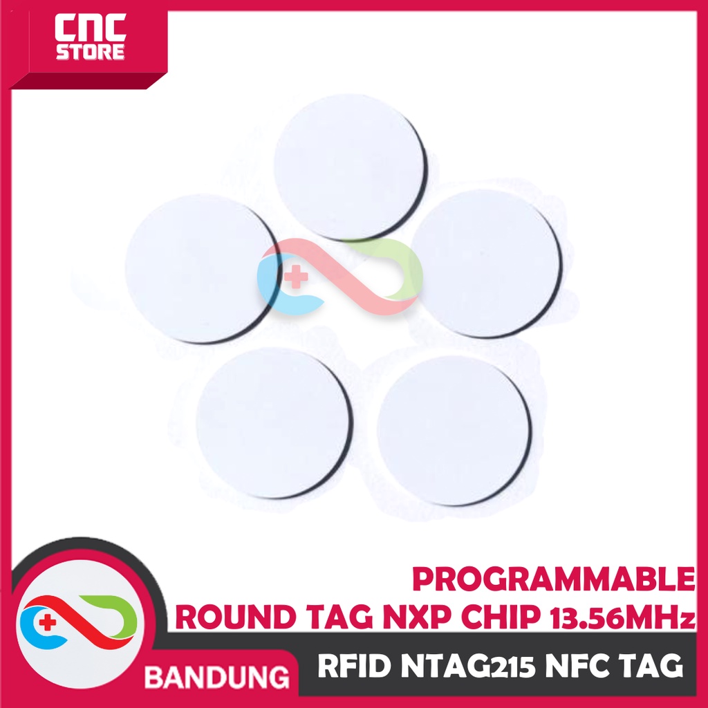 RFID NTAG215 NFC TAG PROGRAMMABLE ROUND TAG NXP CHIP 13.56MHz NTAG 215 NFC