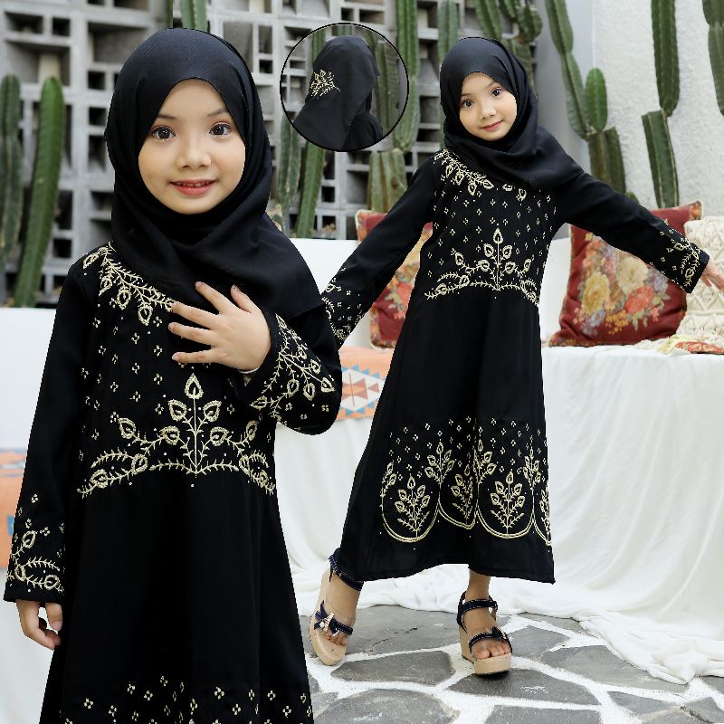 Gallery Exclusive Abaya Hitam Gamis Bordir Turkey Hawa 155