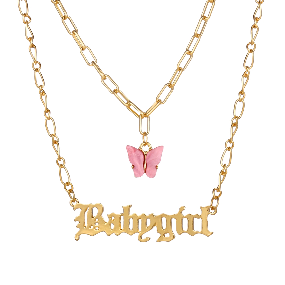 Kalung Kupu-kupu Lover Babygirl Honey Angel Butterfly Necklace Color Aksesoris Wanita