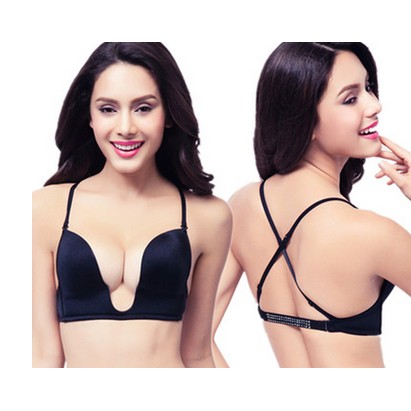 TBI BH UNIK PESTA SEXY - DEEP U PUSH UP BRA BACKLESS WITH DIAMOND STRAP &amp; PAD