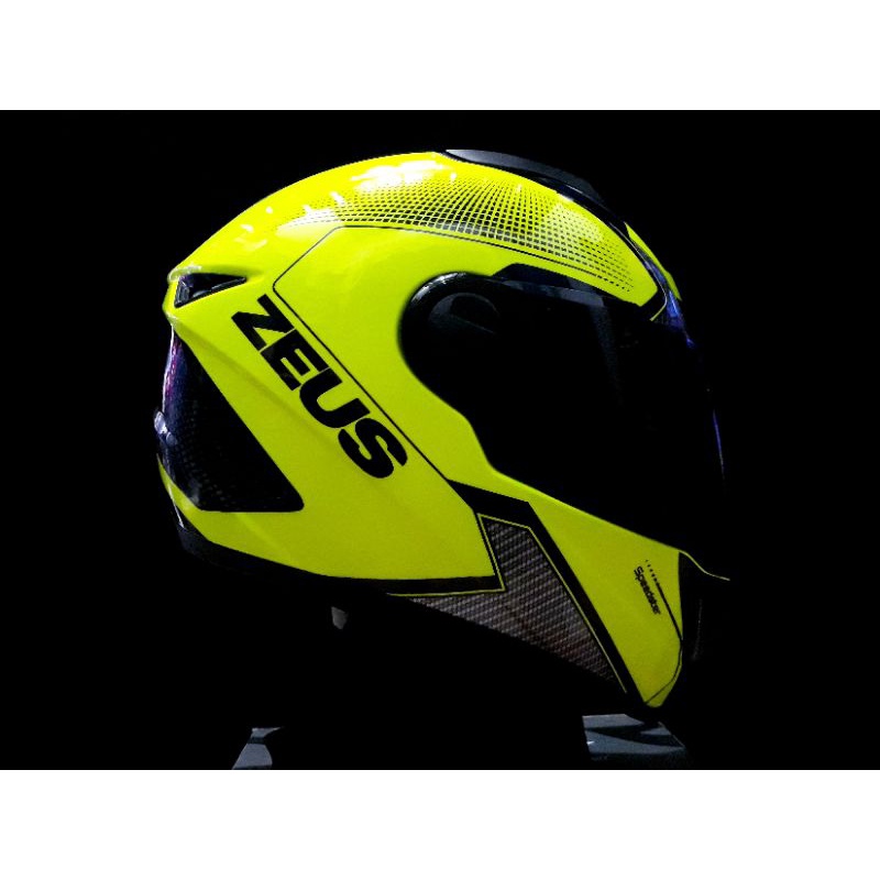 ZEUS HELM ZS 811 MOTIF | BLACK YELLOW FLUO | ZEUS HELM ORIGINAL