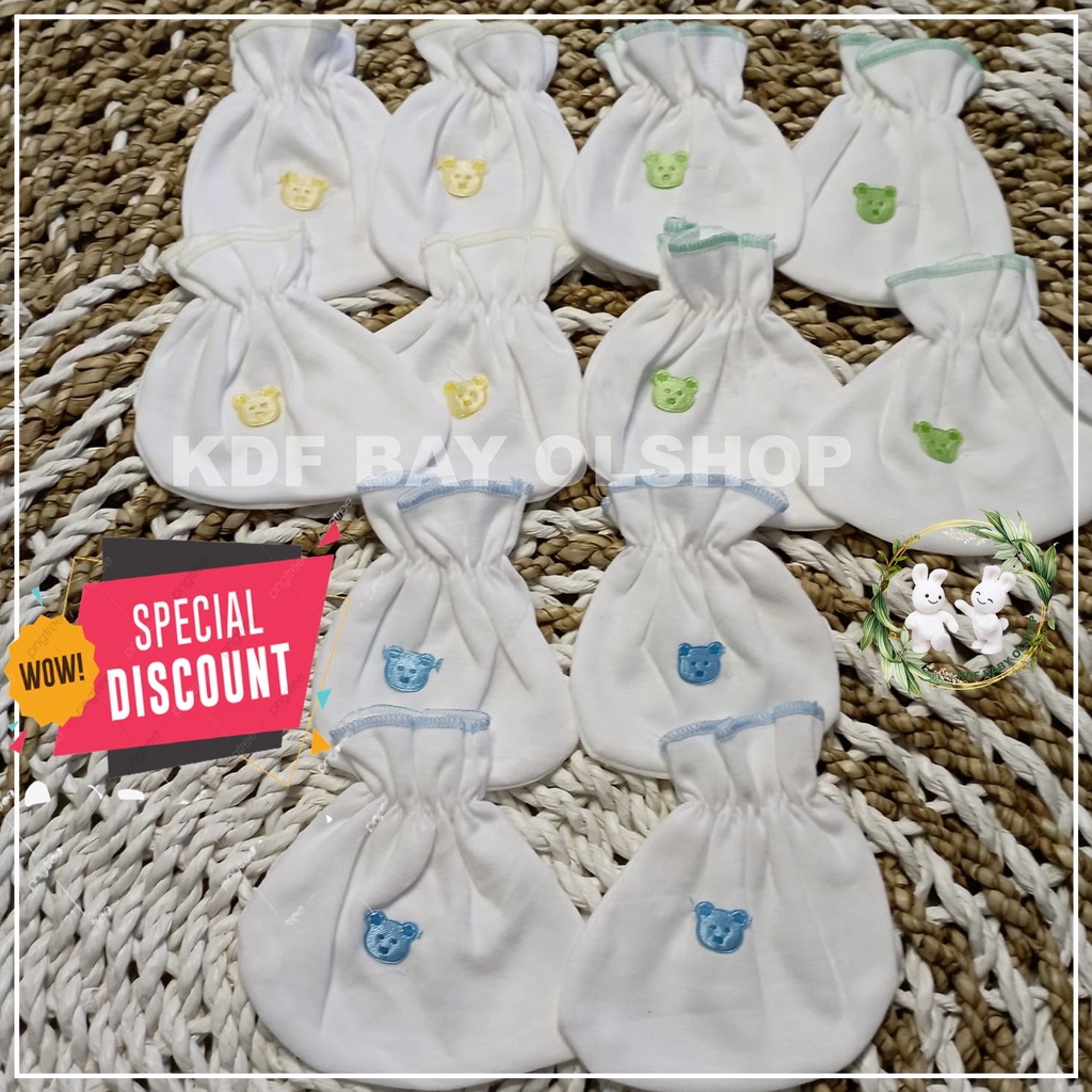 3 SET SARUNG TANGAN DAN KAOS KAKI BAYI,3 SERI PUTIH NECI WARNA SARUNG TANGAN KAKI BAYI BARU LAHIR-NEWBOARN