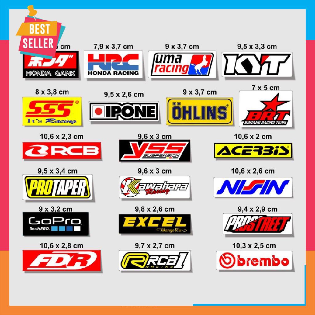 Jual Stiker Motor Sponsor Racing Bijian Rcb Gopro Honda Gank Terlaris Shopee Indonesia