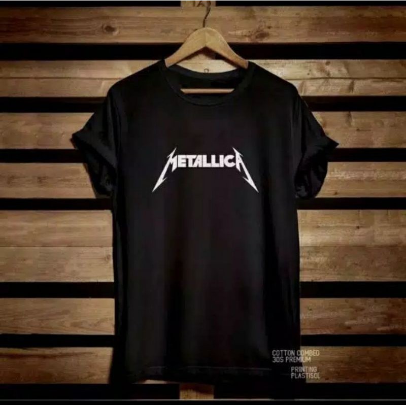 kaos metallica / kaos band metallica kaos distro sablon printing