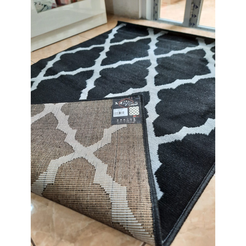 MAROC Karpet Lantai 100x150 Midnight Monokrom - MIDNIGHT 13-5