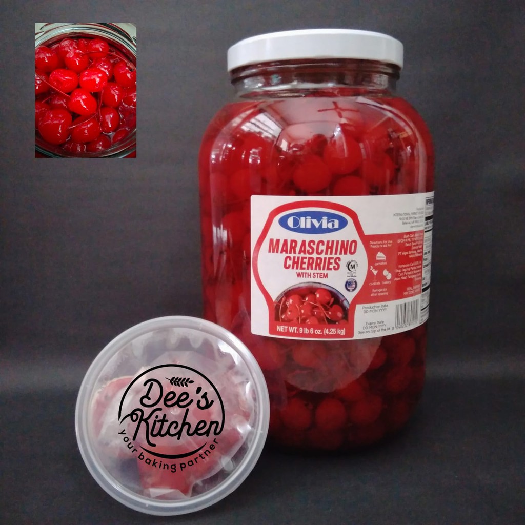 

Olivia maraschino cherries with stem (repack)