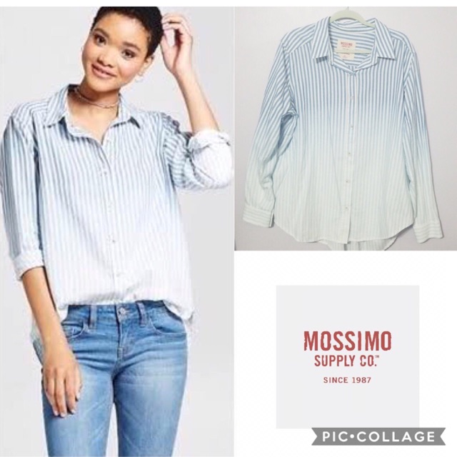 Mossimo Co Western Denim Striped Shirt