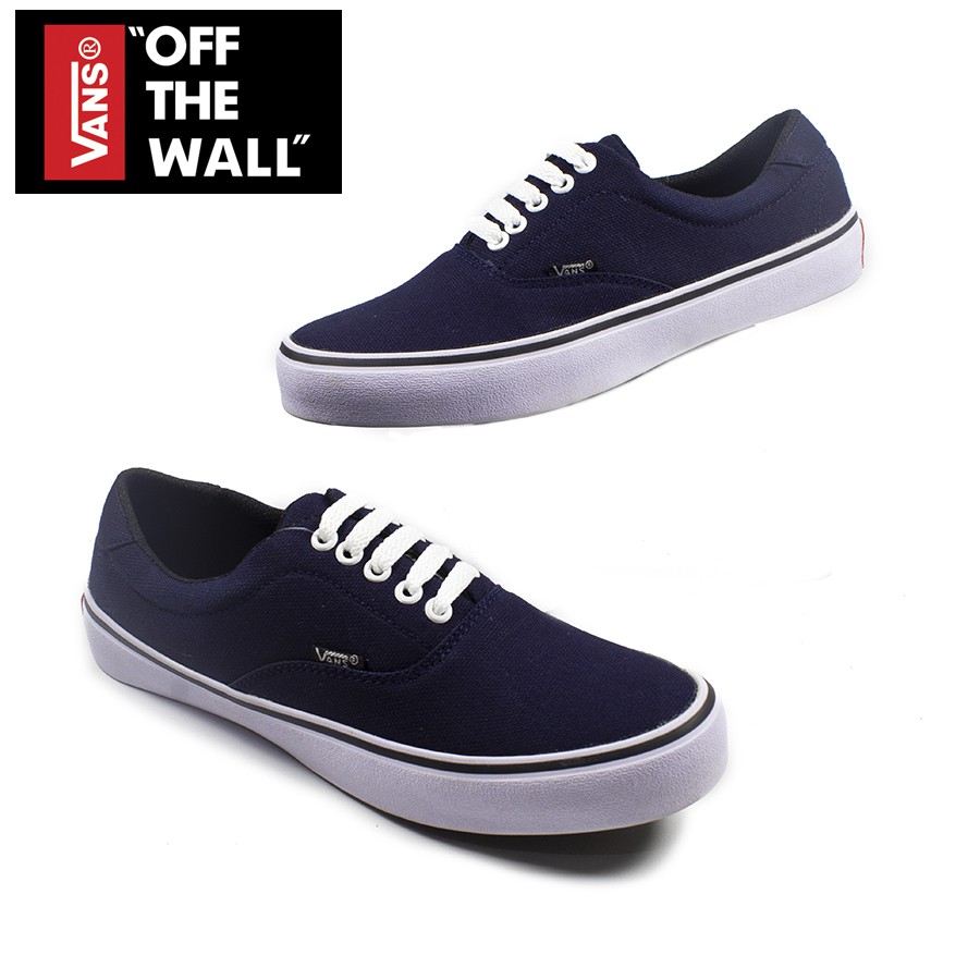 CUCI GUDANG !!! Sepatu Sneakers Pria Vans Era Authentic Navy Casual Kets Sekolah TANPA BOX GROSIR