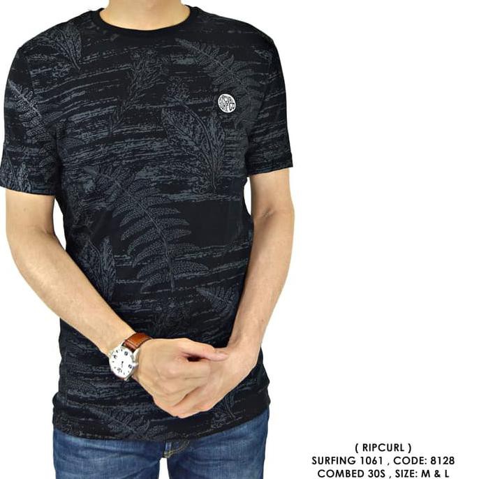 TERLARIS BAJU KAOS COWOK PRIA POLOS SURFING DISTRO RIP CURL RIPCURL 133 - seperti di foto, M