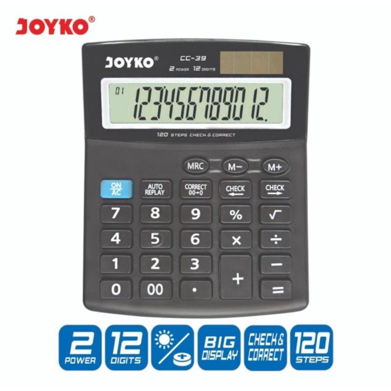 Kalkulator JOYKO CC 39 - Calculator Check Correct Bisa Cek Ulang Ori CC-39