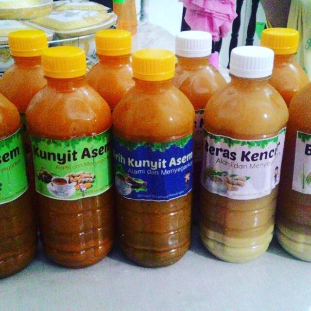 

Jamu kunyit asem, beras kencur, gula asam, temulawak, sirih kunyit asem