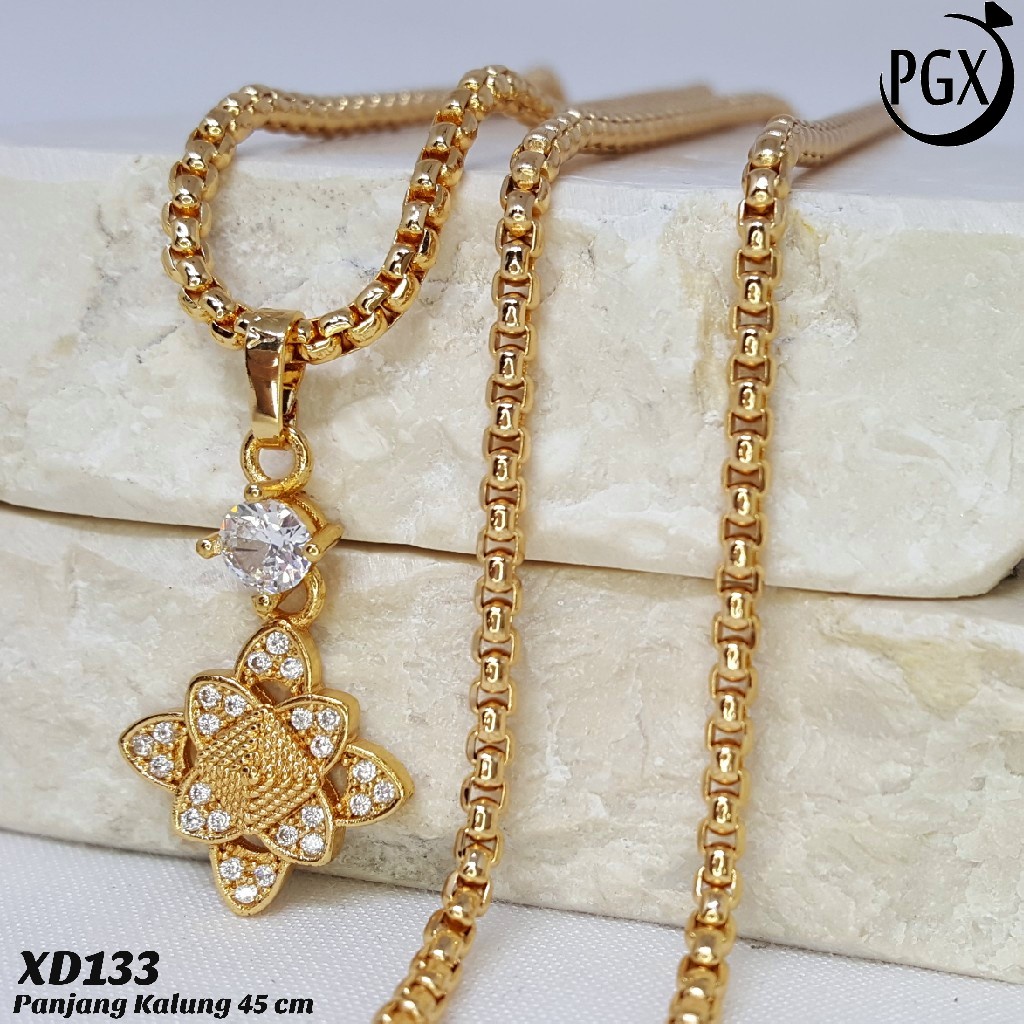 PGX Kalung Wanita Xuping Perhiasan Lapis Emas Aksesoris Fashion Premium - XD133