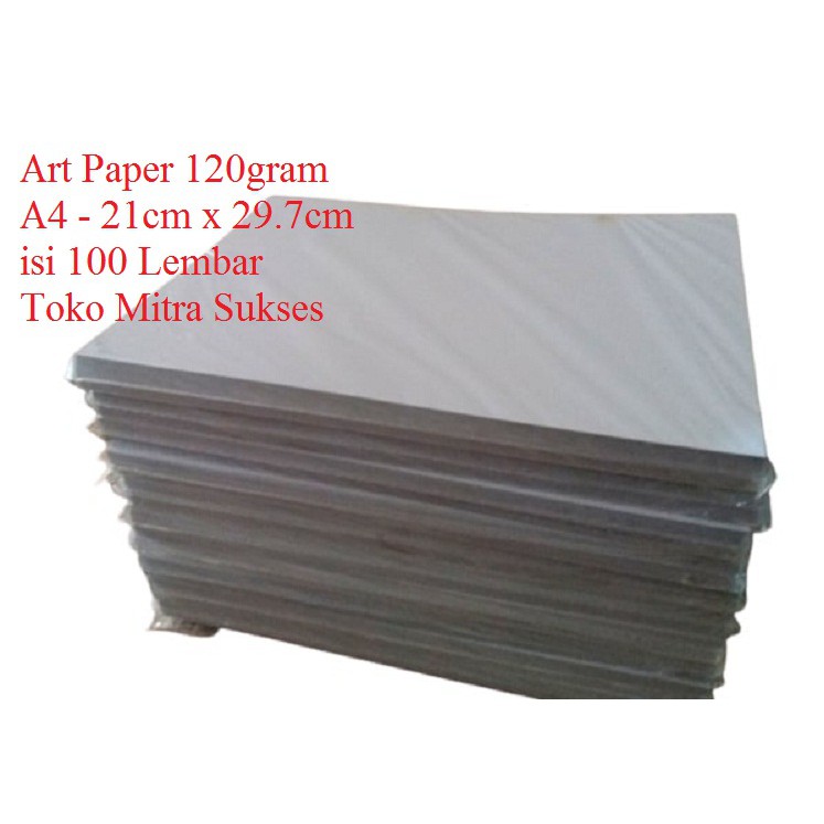 100 Lembar Kertas Art Paper 120gram A4