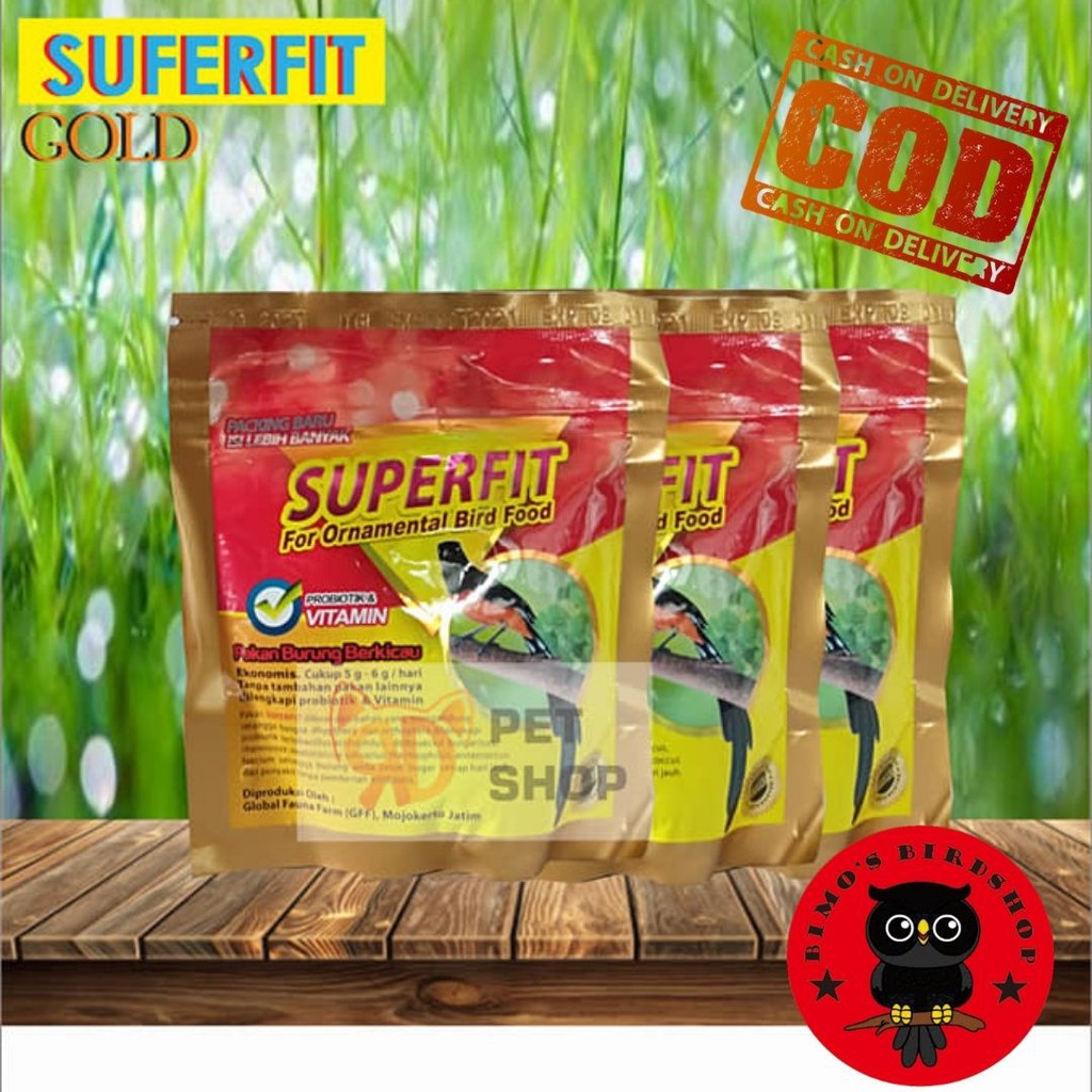 PAKAN BURUNG VOER PUR SUPERFIT GOLD PROTEIN TINGGI UNTUK BURUNG MURAI KACER CUCAK CIBLEK ANIS