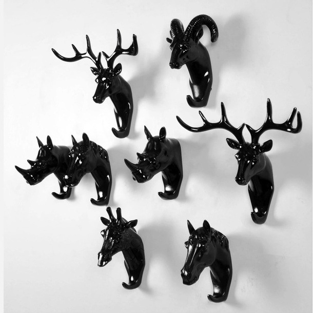 Gantungan Baju IAMPRETTY Gantungan Dinding Wall Hanging Hook Antlers Head - RY-92401 Warna Gold dan hitam Gantungan jaket kunci tas kalung jam belakang pintu atau gantungan dinding bagus unik antik retro jadul koleksi barang antik