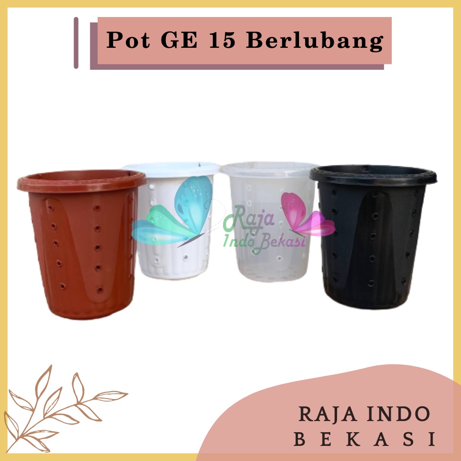 Pot Yogap 13 Putih Bening Transparan Merah Bata Merah Coklat Terracota Terracotta Berlubang