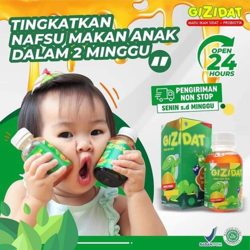Gizidat - Madu Ikan Sidat Plus Probiotik untuk Anak-anak MADU NAFSU MAKAN