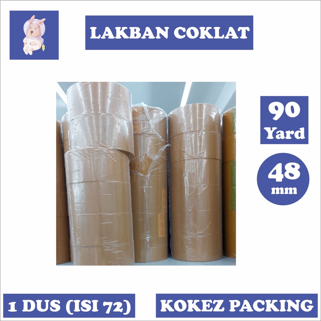 

(1 DUS ISI 72) Lakban OPP/Solasiban Besar Coklat Daimaru 48 mm x 90 Yard