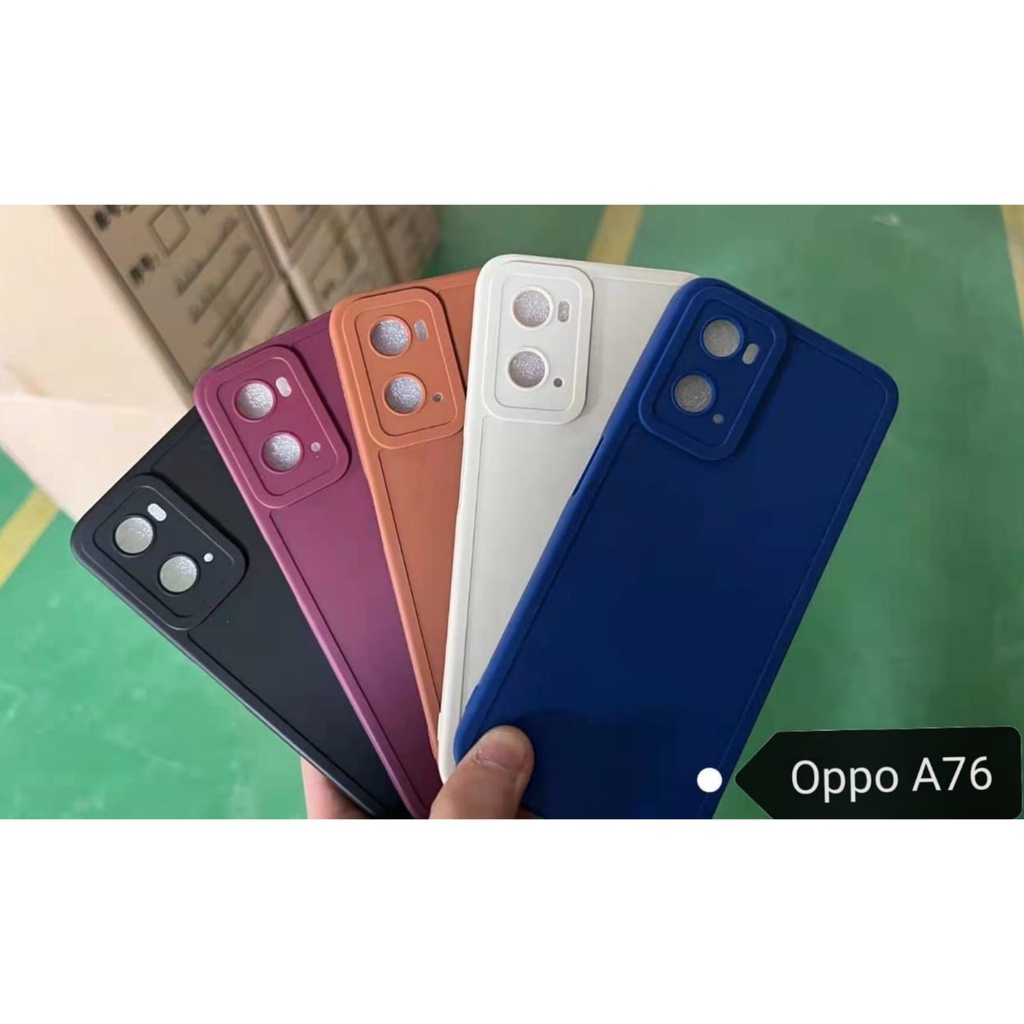 Soft Case Matte Oppo A76 A36 6.56 Inchi Colour Big Eye Protection Camera Anti Knock