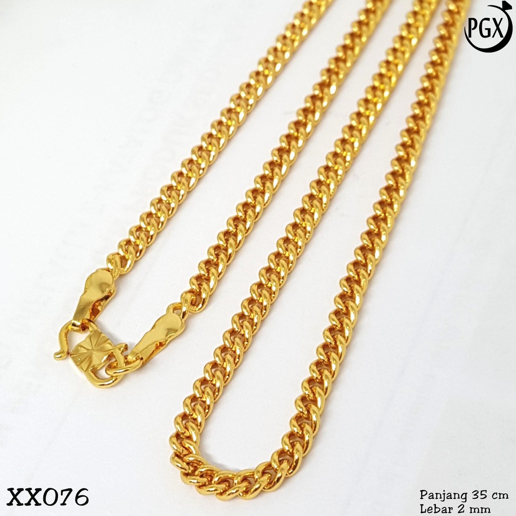 PGX Kalung Pria Wanita Xuping Perhiasan Lapis Emas Aksesoris Fashion Premium - XX076