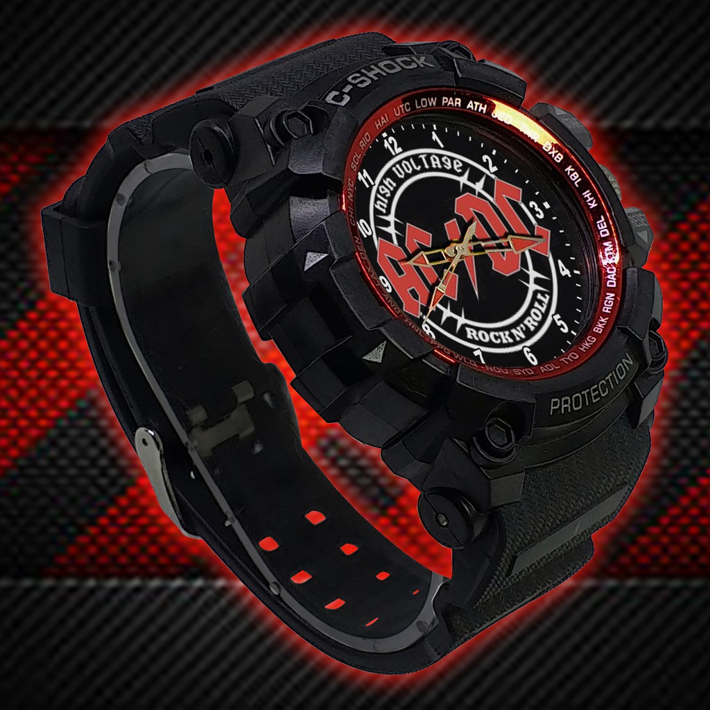 (ISTIMEWA BOSSQUE) JAM TANGAN ACDC LIST MERAH - EXCLUSIVE 18