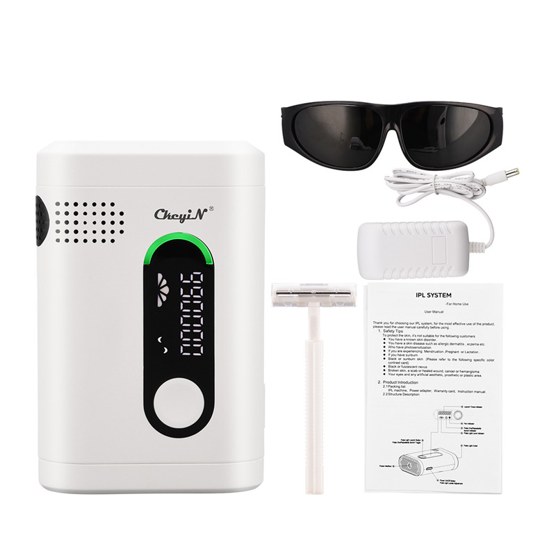 

CkeyiN Permanent Hair Removal 5 Levels for Body & Face with LCD Display IPL Laser Hair Removal System With Skin Sensor