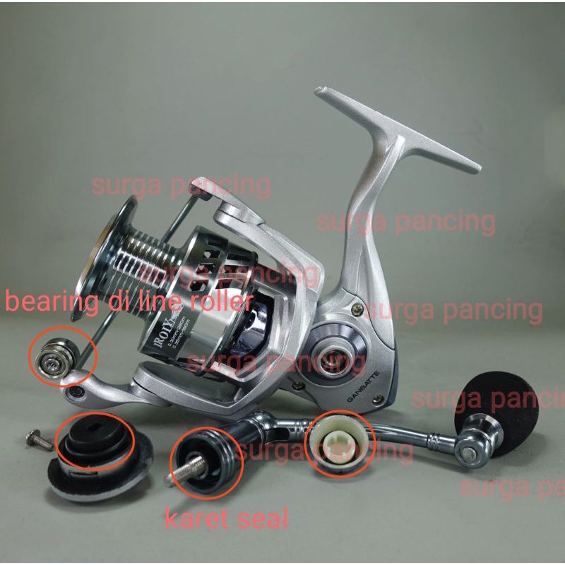reel iroly Ganbatte terbaru / bearing di line roller / power handle murah 1000 2000 3000 4000 6000