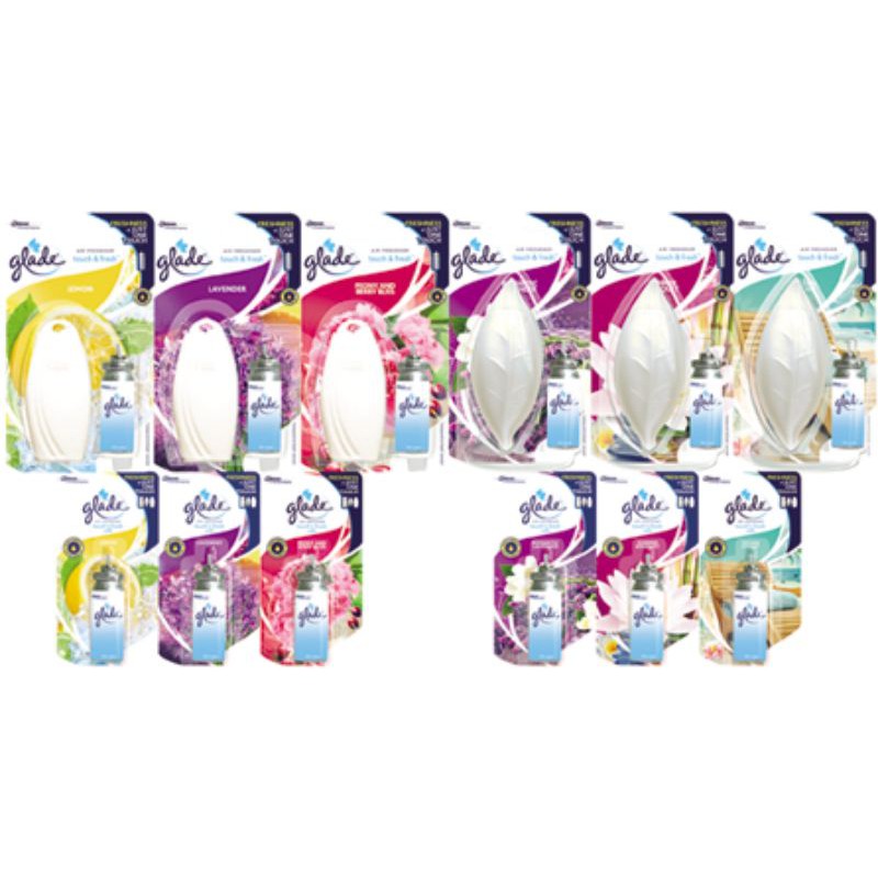 GLADE TOUCH AND FRESH ALL VARIANT - Mini spray aerosol SET ALAT dan REFILL