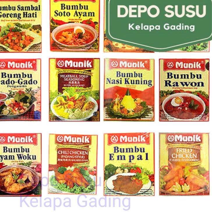 

GGD✧ Bumbu Instant Munik Rasa Rendang Soto Betawi Sop Buntut Kepiting Saos Padang Nasi Hainam Sayur Asam Opor Ayam Empal Soto Rawon Tom Yum Yam Goreng Gulai Semur Sambal Goreng Kentang Udang Kuah Bakso Uduk Betawi Mie Gado Kuning Panggang Sate Padang Teri