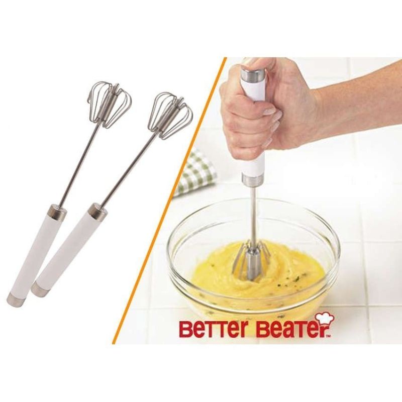 Better beater dan silicone hand whisk silikon alat kocok pengocok telur baking manual otomatis praktis tekan putar