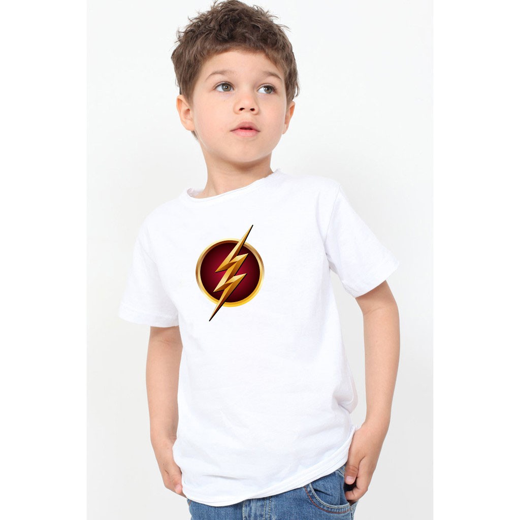 YOURSTYLE1119 - KAOS FLASH / KAOS ANAK FLASH LOGO / SUPER HERO / CNY /KAOS ANAK KATUN 24S