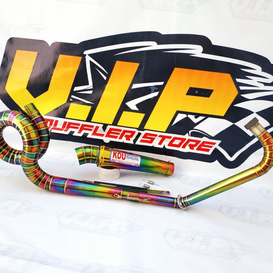 Knalpot KOU MAHACHAI Rainbow YAMAHA VIXION - NEW VIXION Kanan Keong