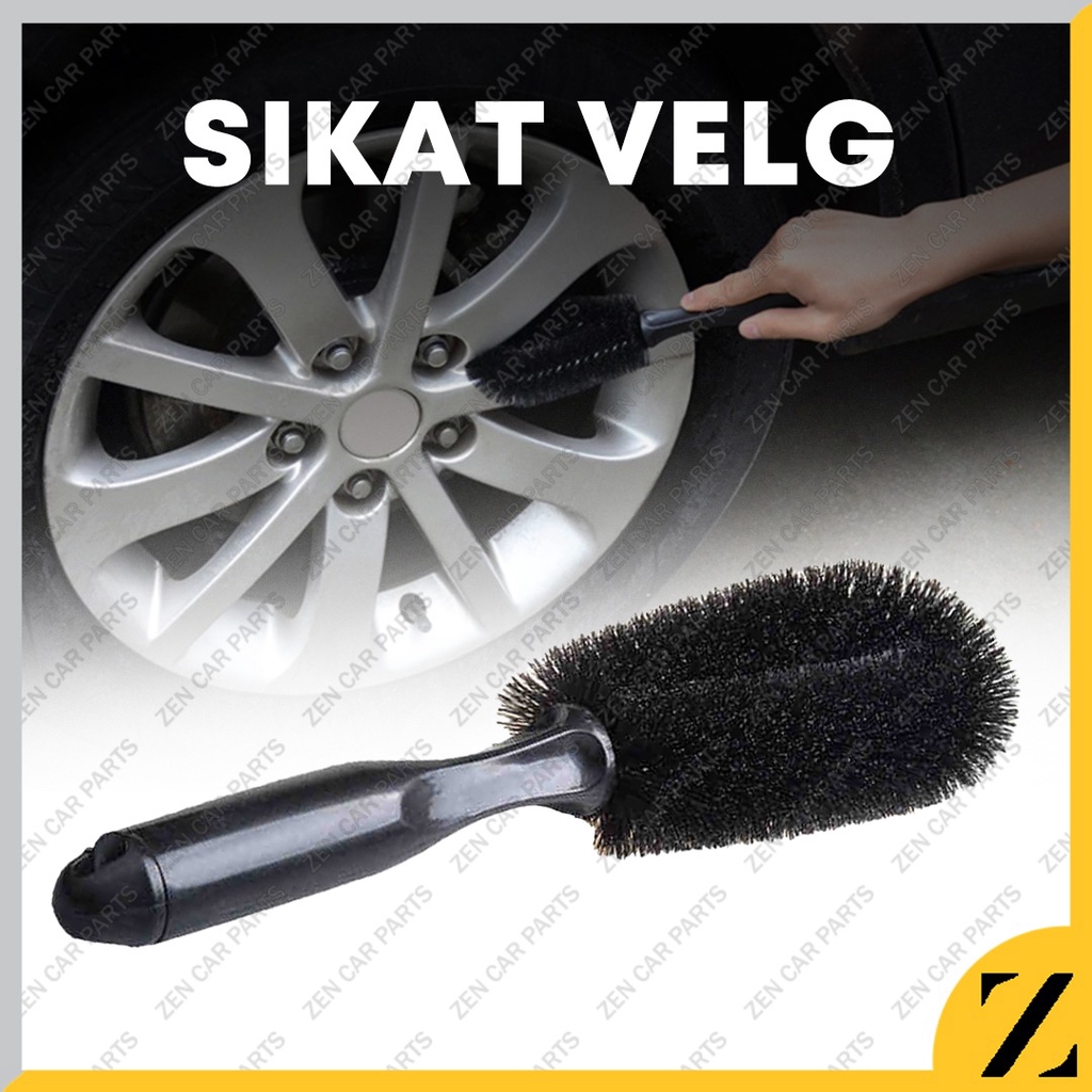 Sikat Velg Pembersih Velg Pelek Ban Mobil Motor Wheel Brush Bulu Halus