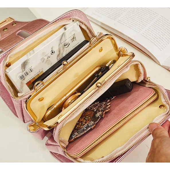 BJ22808 - BEIGE/BLACK/PINK/SOFTPINK - TAS PESTA ACARA clutch SLEMPANG CROSSBODY TALI RANTAI MODEL CHAIN TERmurah TERLARIS TERBARU FASHION WANITA IMPORT BAGSTORE JAKARTA TAS BATAM VC87326 BQ1881 GT1021 LT1059 JTF2808