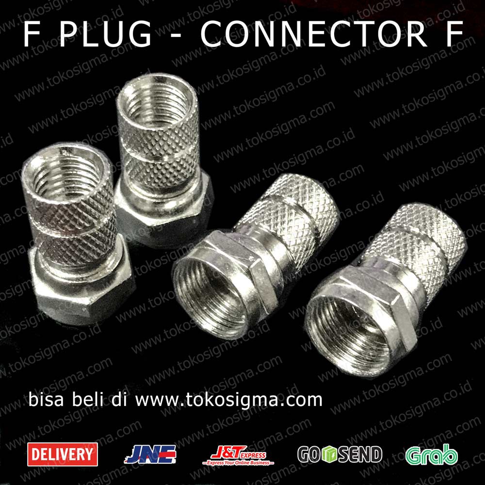 4 PCS F PLUG Straight Cable Mount COAXIAL RF Twist On Termination-KONEKTOR PIN F