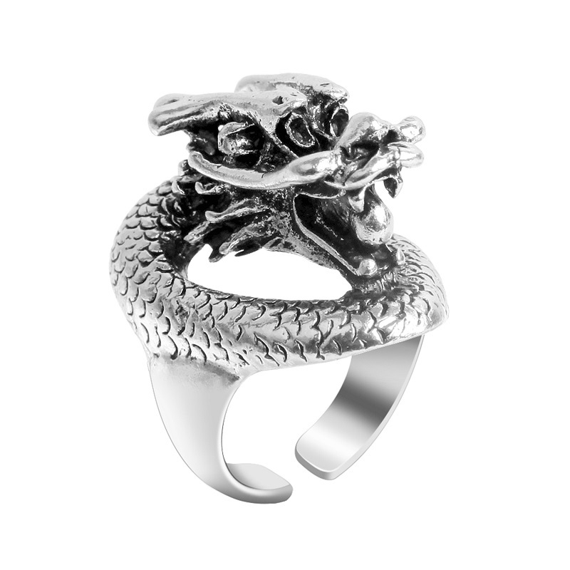 [Fashion Simple Retro Adjustable Exaggerated Dragon Rings For Men] [ Elegant Finger Ring] [Lovely Jewelry Gifts For Boy Friends]