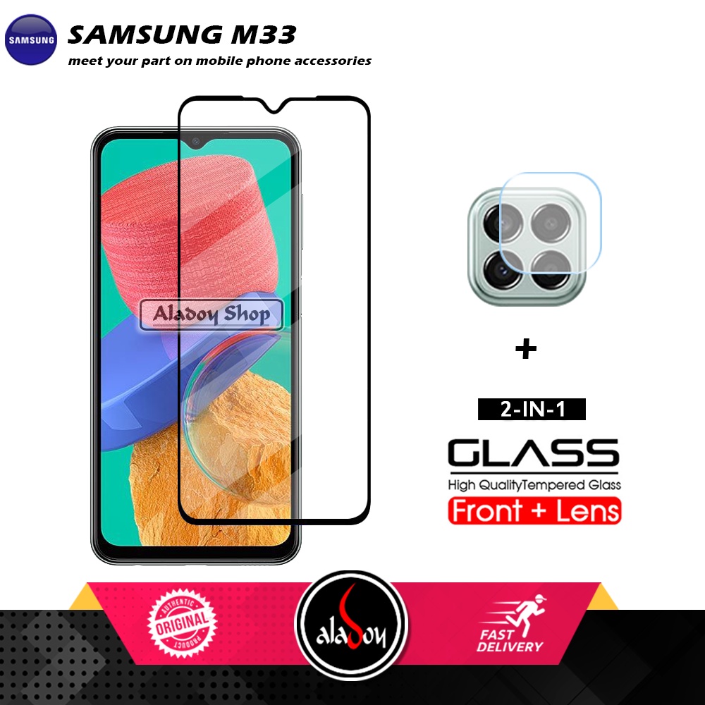 PAKET Tempered Glass Layar Samsung M33 2022 Free Tempered Glass Camera