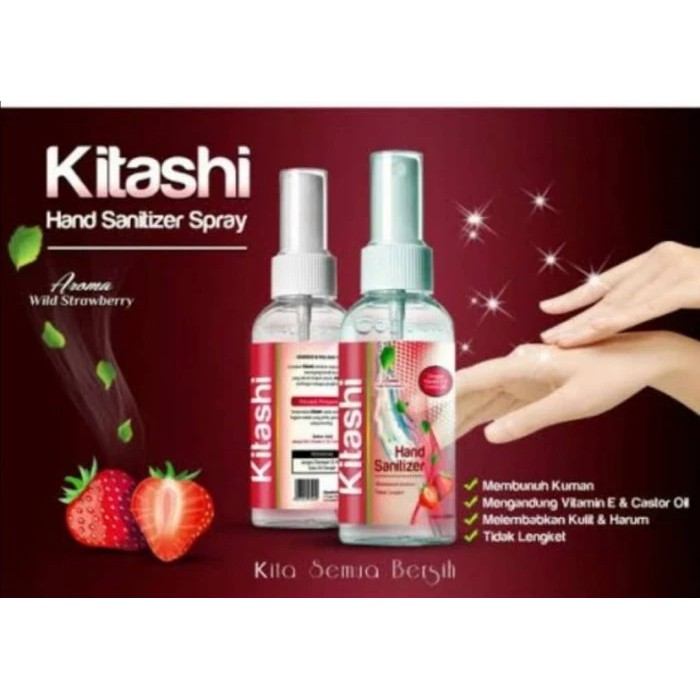 Hand sanitizer kitashi 240ml aroma wild strawberry