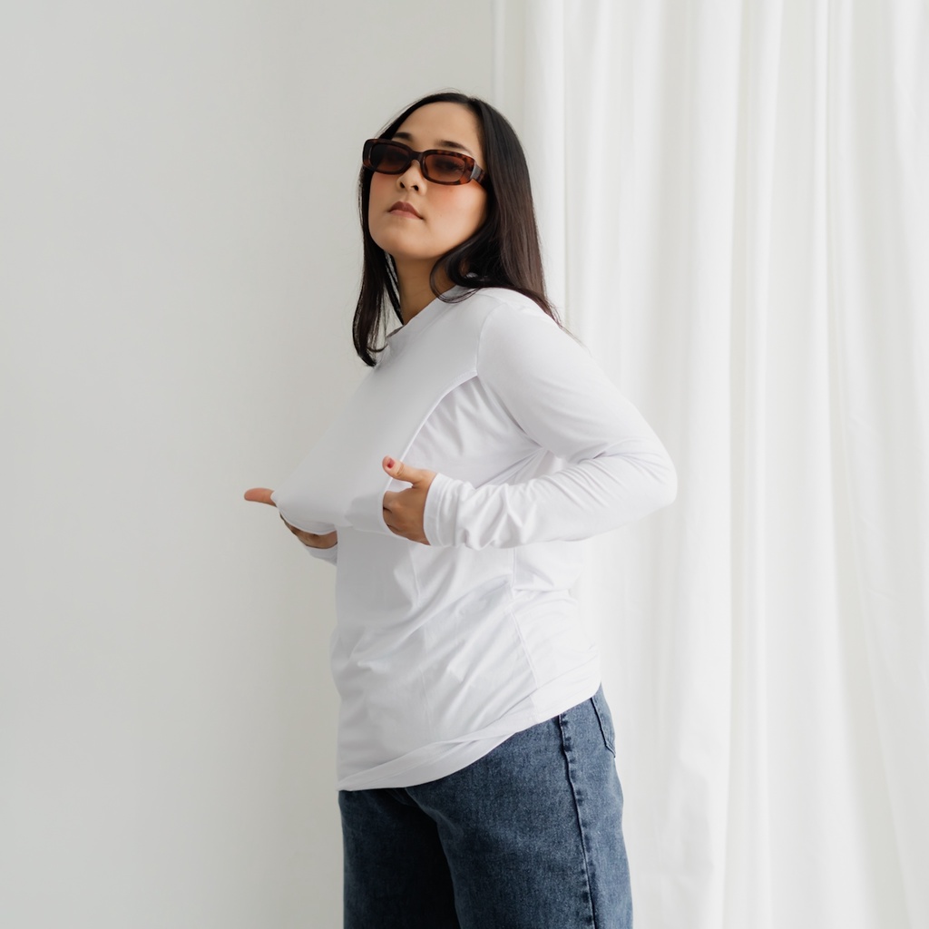 Bajuboo Maisa - Manset JUMBO Bumil &amp; Busui Friendly Rayon Spandex Premium Lengan Panjang