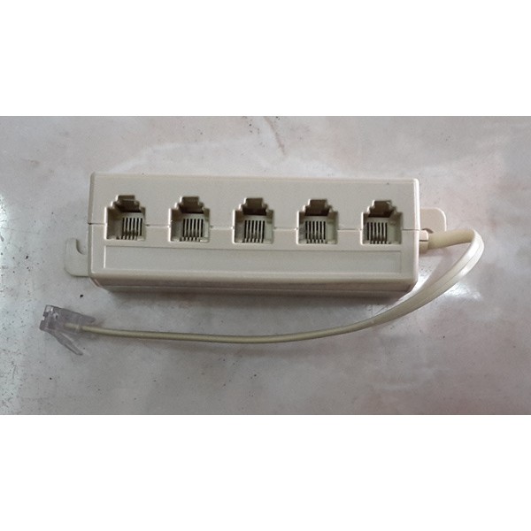 Pin RJ11 telp male to 5 way RJ11 Female spiltter / Splitter RJ11