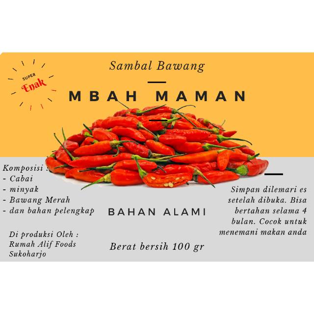 

Sambal Bawang mbah Maman