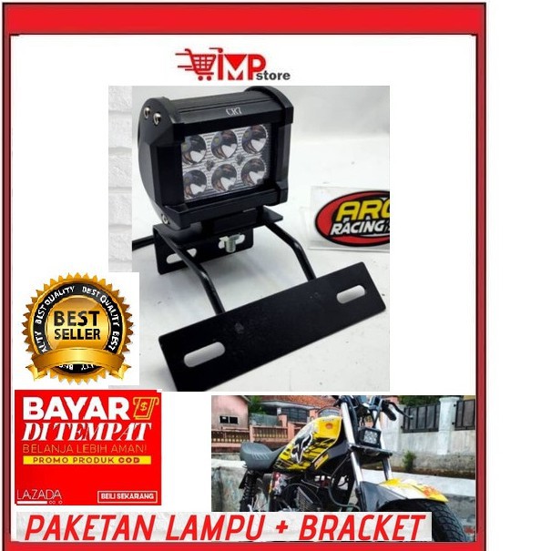 BAYAR DITEMPAT[COD]Terbaru BRACKET+ Lampu led 6 titik Variasi rx king vixion byson gl tiger MuraH